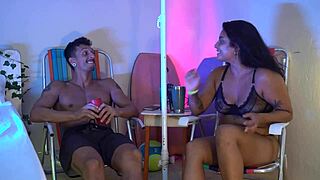 Entrevista com a argentina de floripa Iara Sanchez turns intriguing on the beach in homemade lingerie.