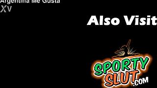 Skinny teen shows off incredible big ass and puffy cameltoe in tight jeans