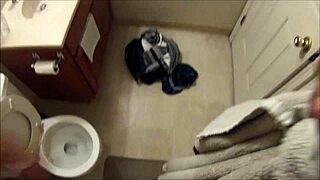 Teen takes first video during shower time pov.