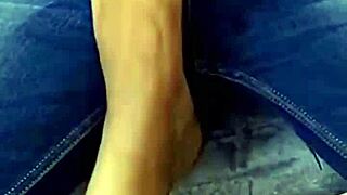 Worship her feet in this full fetish video with intense bdsm humiliation outdoors