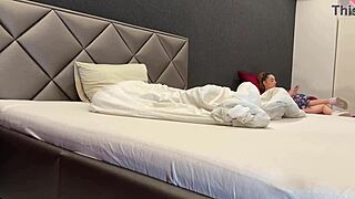 Petite hot tight pussy Alice and her BFF Lilly at home no panties with a miniskirt showing legs and feet