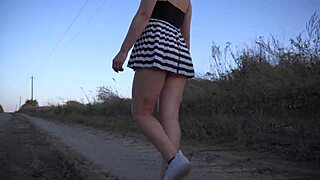 Hot Asian Girl Flashes Panties Upskirt Fantasy