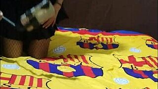 Sexy nympho stepmom loves filming homemade porn riding hard with wet genitals clashing as she moans like a slut begging more