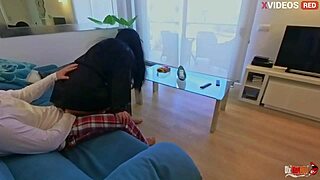 stepmom accidentally sits on hard dick with naked pussy gets ass fucked until cum