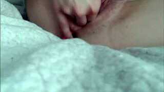 This slut always masturbating in her room as amateur homemade video with fingering and orgasm sounds