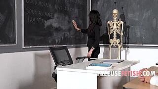 Milf teacher lets us free use during lessons - Valentina Nappi with 4some fucking and teen student group?