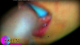 karen jugando con mas semen en la boca, like slow motion cum play with huge jizz on tongue