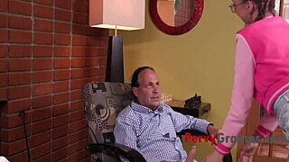 Step gramps hid his boner but it sparked some taboo fun with the young teen