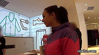 exceptional czech chick tempted in shopping centre gets blowjob and anal fucked hardcore in pov