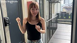 Oh Wow, My Neighbor Came for Salt but Ended Up Fucking Me Hard! Kate Quinn and Jimmy Bud in Intense Rough Sex with Deepthroat and Cum in Mouth