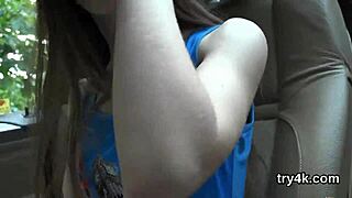 Kissable cutie sucks in pov and gets her slim slit drilled hard