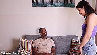 Deep throat blowjob and interracial fuck with squirting orgasm and cumshot on face