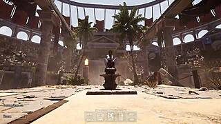 Hey, in this 3D hentai game Lara has to insert that huge mysterious monster cock into her tight cave to unlock the next passage