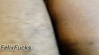 two lesbian friends get caught having sex by stepbro in bedroom, they take turns riding his fat dick ffm.