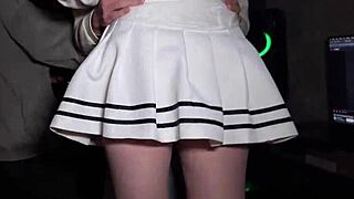 Busty girlfriend of friend got fucked hard at house party, squirting everywhere.