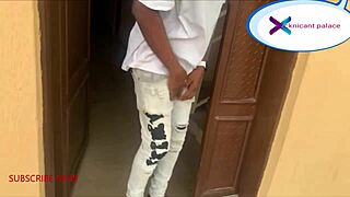 waiting for her to grab clothes from ropes, i pound her big ass ebony squirting pussy until it rains - subscribe now