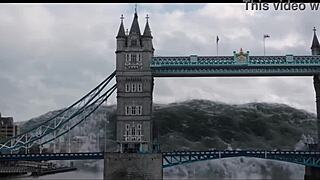 Sexy latina rides big black cock in cowgirl with bubble butt and shaved pussy