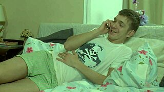 russian teen riding big cock in bed
