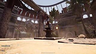 Hey, in this 3D hentai game Lara has to insert that huge mysterious monster cock into her tight cave to unlock the next passage