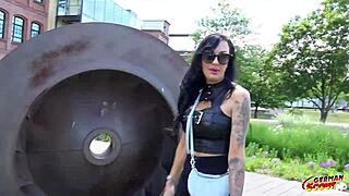 Inked big tits milf evi sky pickup fuck at casting