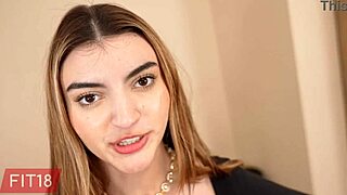 Fit18 does pov casting of skinny Indian teen Julia James. She gets a creampie in her tight pussy.