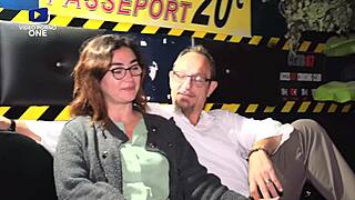 i see this old french couple getting wild with lingerie and dancing in a nightclub