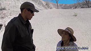 wife surprises with a blowjob swallow on stepson's birthday while dad films the outdoor fun