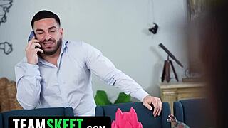 Young babysitter celebrates turning 18 in a quiet family home