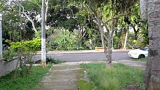 stranger convinces big tits latina to make porn videos with blowjob and cum in mouth