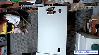 Shoplifter Strips And Gives Blowjob To Officer