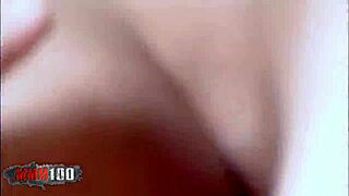 Anal fuck on bed with Shania delicious little French black girl in homemade casting.