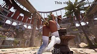 Hey, in this 3D hentai game Lara has to insert that huge mysterious monster cock into her tight cave to unlock the next passage