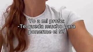 Overwhelmed By Desire Giving Spanish Teacher Intense Teen Handjob