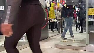 Stretching out in tight yoga pants for the season