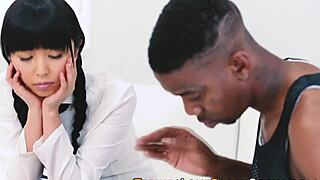 can tiny asian teen throat that massive bbc deep?