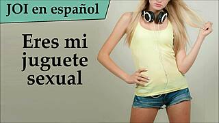 intriguing maid dominates slave with ball kicking and jerk off instructions in bdsm