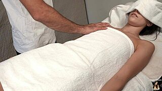 Horny Patient Feels Intense Emotions As Pervert Masseur Fucks Her Tight Wet Pussy In Missionary. Creampie Leaves Her Moaning.