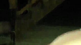 Sloppy deepthroat blowjob with fat bbw on the outdoor patio