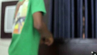 Helpful neighbor with huge cock, can you believe he cums twice right on Nimi's big fat ass?