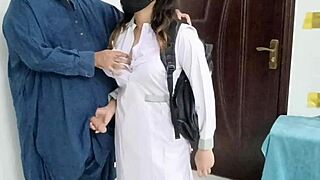 yo, this desi pakistani schoolgirl gets fucked hard by her stepfather in a wild session