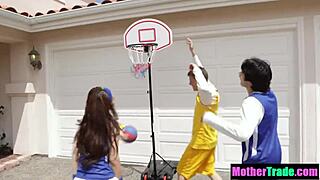 i feel the thrill as stepmothers devour stepsons in wild 4some fuck after basketball game