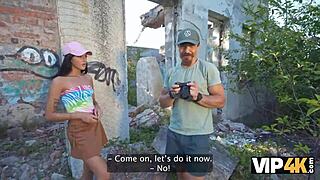 Echoes Of Inhuman Fucking With Cute Brunette Girlfriend In Outdoor Russian Sex