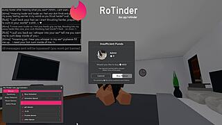 Roblox character engages in intense roleplay with massive partner