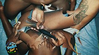 3Sum With 2 Best Friends From Toronto Canada On New Years Eve Squirting And Licking!