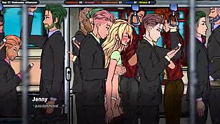 Jenny Loves It When Strangers Make Her Orgasm on the Bus in Hentai Game