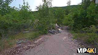 Echoes Of Inhuman Fucking With Cute Brunette Girlfriend In Outdoor Russian Sex