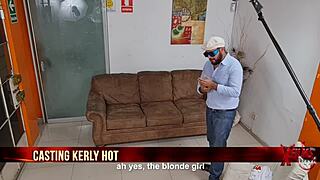 wow, this rubia cachonda swallows a cock in her casting interview, then rides it with fisting and deepthroat 😈👀