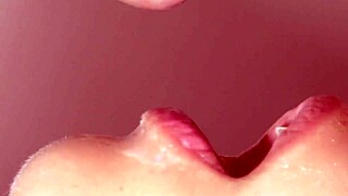 japanese step sister gives close up blowjob and swallows cum in uncensored action