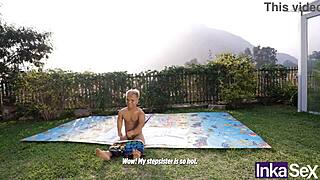 mi hermanastra colombiana with that perfect vagina teases me at the gym, getting me all excited 😏