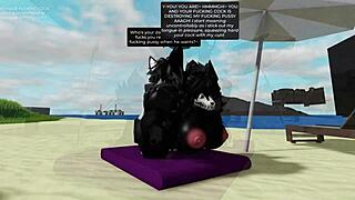 Big cock pounds scp-1471 mal0 bent over beach rocks